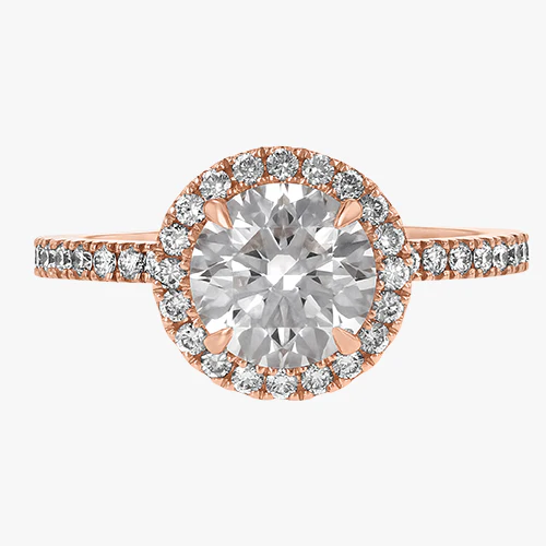 Halo Pavé Diamond Ring - 18K Gold - Image 3