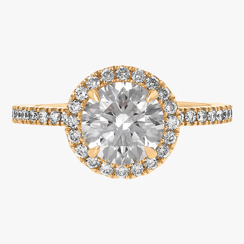 Halo Pavé Diamond Ring - 18K Gold - Image 4
