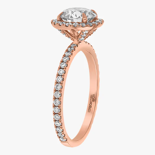 Halo Pavé Diamond Ring - 18K Gold - Image 9