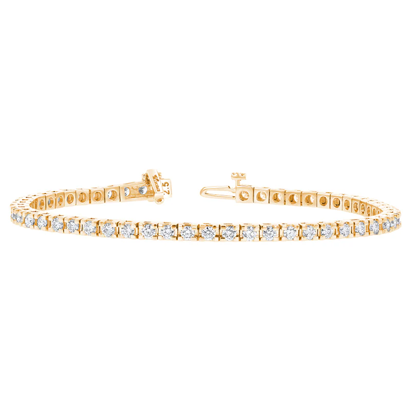 3 Carat Diamond Tennis Bracelet - 18K Gold | VS Clarity Natural Diamonds - Image 3