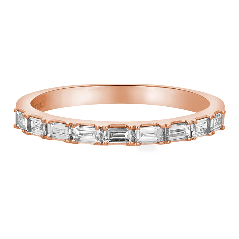 Baguette Diamond Band Ring - 18K Gold | VS Clarity Natural Diamonds - Image 4