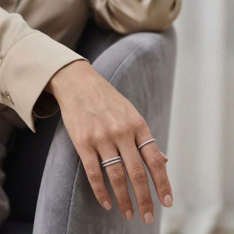 Diamond Eternity Band Ring - 14K Gold | VS Clarity Lab Grown Diamonds - Image 7