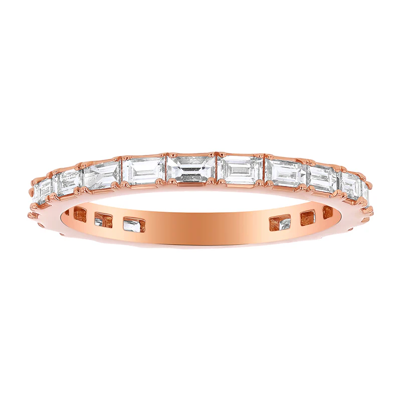 Eternity Baguette Diamond Band Ring - 18K Gold | VS Clarity Natural Diamonds - Image 4