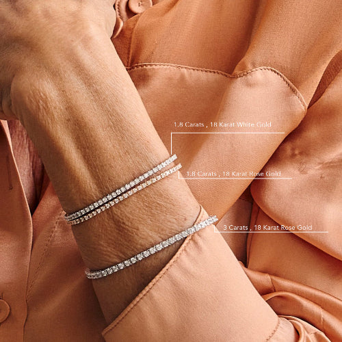 3 Carat Diamond Tennis Bracelet - 18K Gold | VS Clarity Natural Diamonds - Image 5
