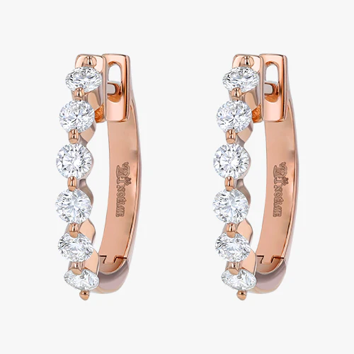Multiple Diamond Hoops with 0.50 Carats - 18K Gold | VS Clarity Natural Diamonds - Image 4