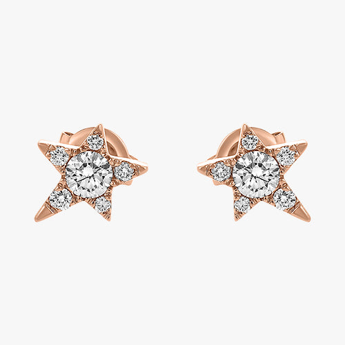 Single Star Diamond Earring - 18K Gold | VS Clarity Natural Diamonds - Image 5