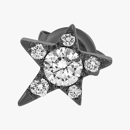 Single Star Diamond Earring - 18K Gold | VS Clarity Natural Diamonds - Image 8