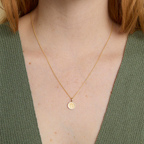 Noémie Earth Diamond Medallion - 14K Gold | VS Clarity Lab Grown Diamonds - Image 4