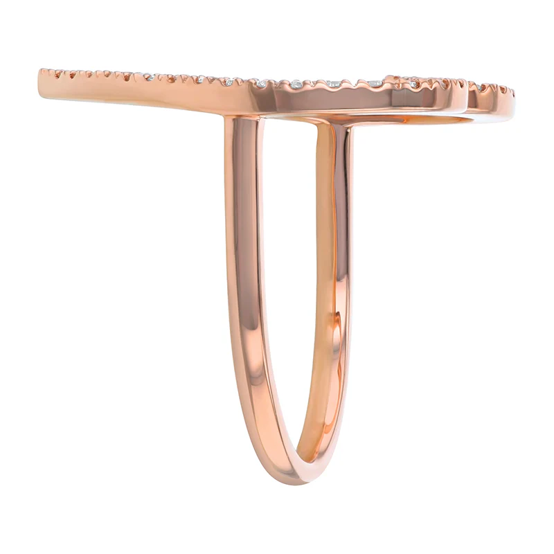 Open Heart Diamond Ring - 18K Gold | VS Clarity Natural Diamonds - Image 5