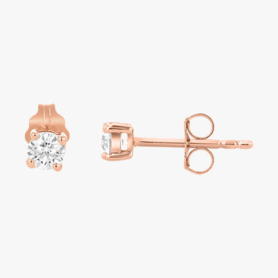 Signature Noémie Round Diamond Stud Earrings - 18K Gold - Image 4