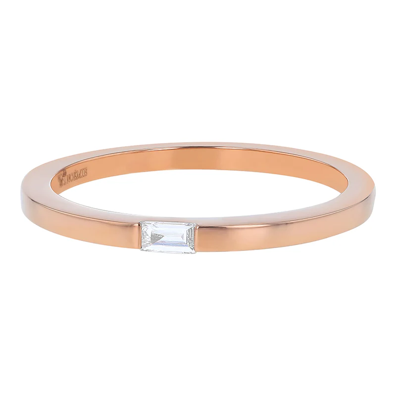 Single Baguette Ring - 18K Gold | VS Clarity Natural Diamond - Image 3