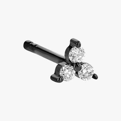 Mini Trois Diamond Earrings - 18K Gold | VS Clarity Natural Diamonds - Image 5
