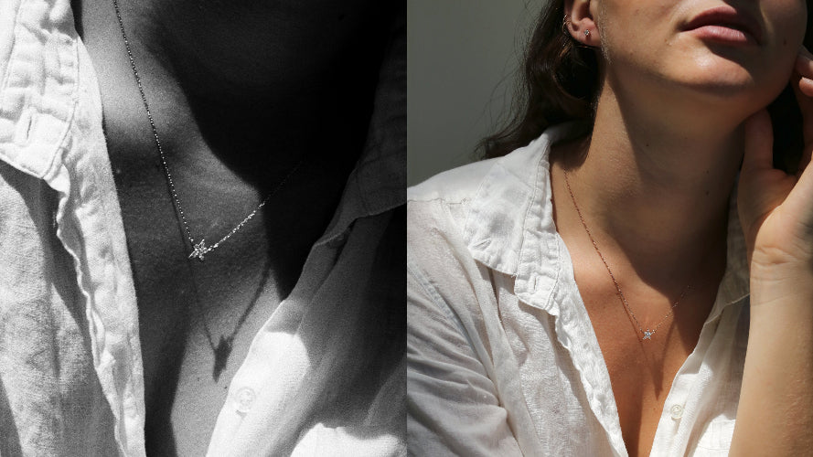 Single Star Diamond Necklace - 18K Gold | VS Clarity Natural Diamonds - Image 5
