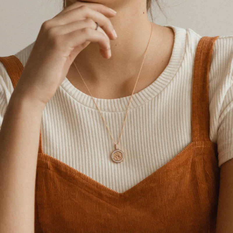 Zodiac Diamond Pendant Necklaces - 14K Gold | VS Clarity Lab Grown Diamonds