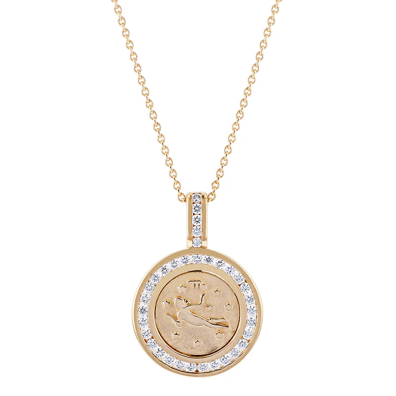 Zodiac Diamond Pendant Necklaces - 14K Gold | VS Clarity Lab Grown Diamonds - Image 10