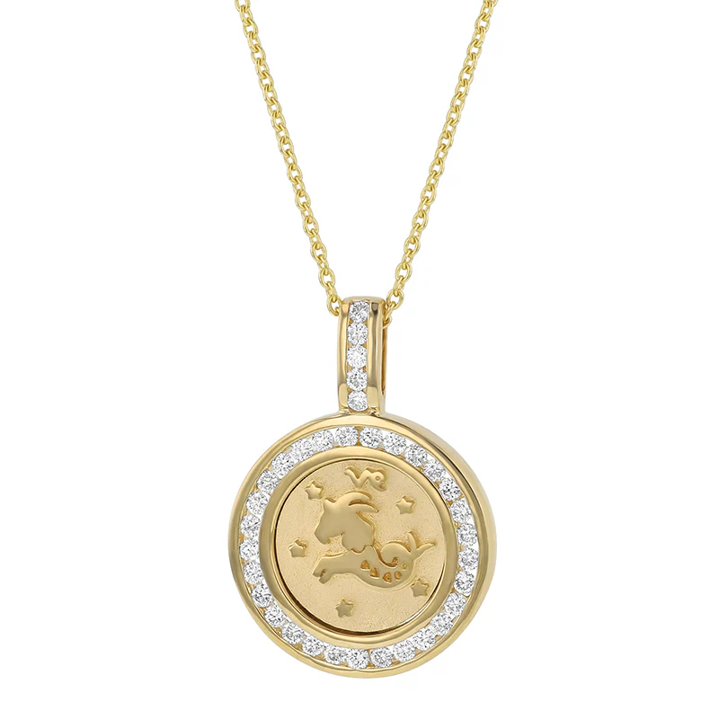 Zodiac Diamond Pendant Necklaces - 14K Gold | VS Clarity Lab Grown Diamonds - Image 14