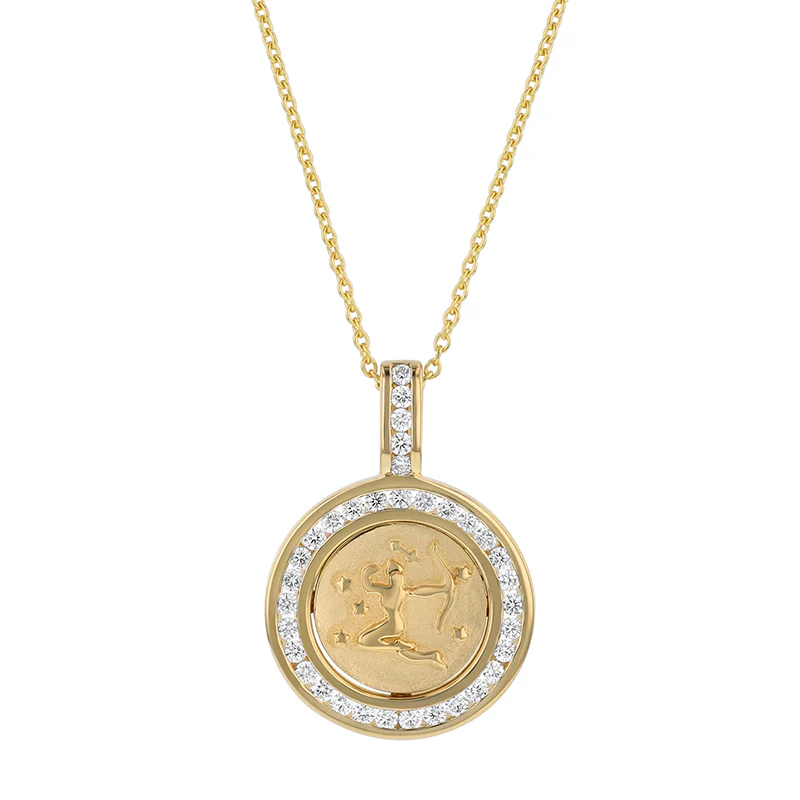 Zodiac Diamond Pendant Necklaces - 14K Gold | VS Clarity Lab Grown Diamonds - Image 15