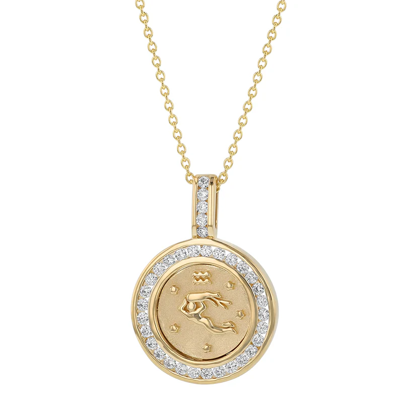 Zodiac Diamond Pendant Necklaces - 14K Gold | VS Clarity Lab Grown Diamonds - Image 20