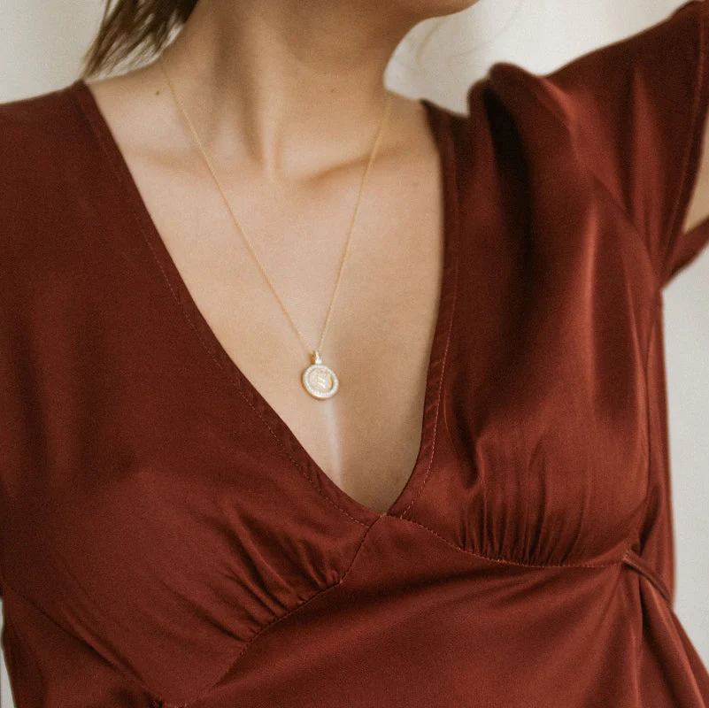 Zodiac Diamond Pendant Necklaces - 18K Gold | VS Clarity Natural Diamonds - Image 6