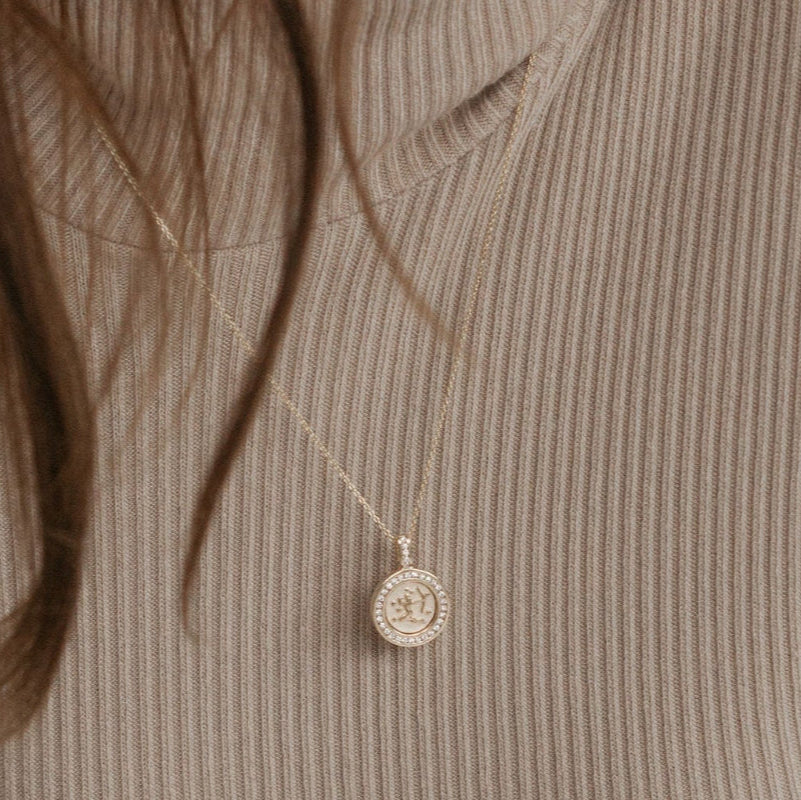 Zodiac Diamond Pendant Necklaces - 18K Gold | VS Clarity Natural Diamonds - Image 4