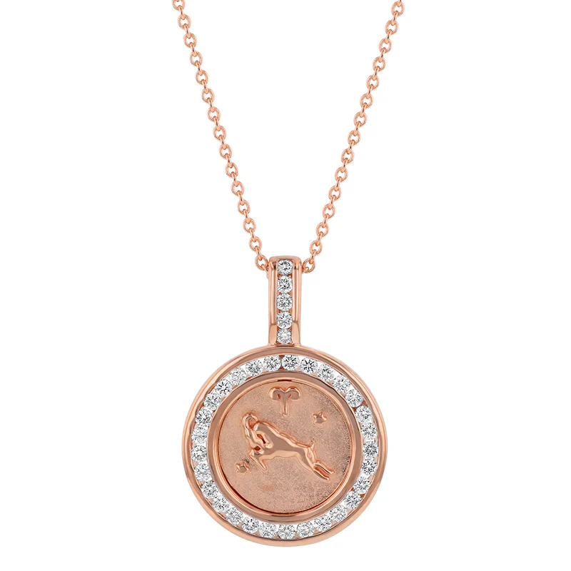 Zodiac Diamond Pendant Necklaces - 14K Gold | VS Clarity Lab Grown Diamonds - Image 4