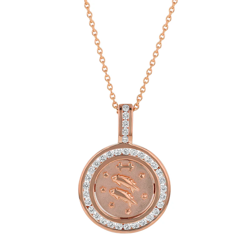 Zodiac Diamond Pendant Necklaces - 14K Gold | VS Clarity Lab Grown Diamonds - Image 6