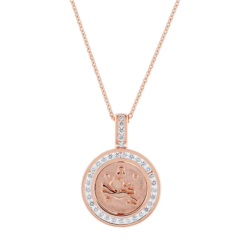 Zodiac Diamond Pendant Necklaces - 18K Gold | VS Clarity Natural Diamonds - Image 11