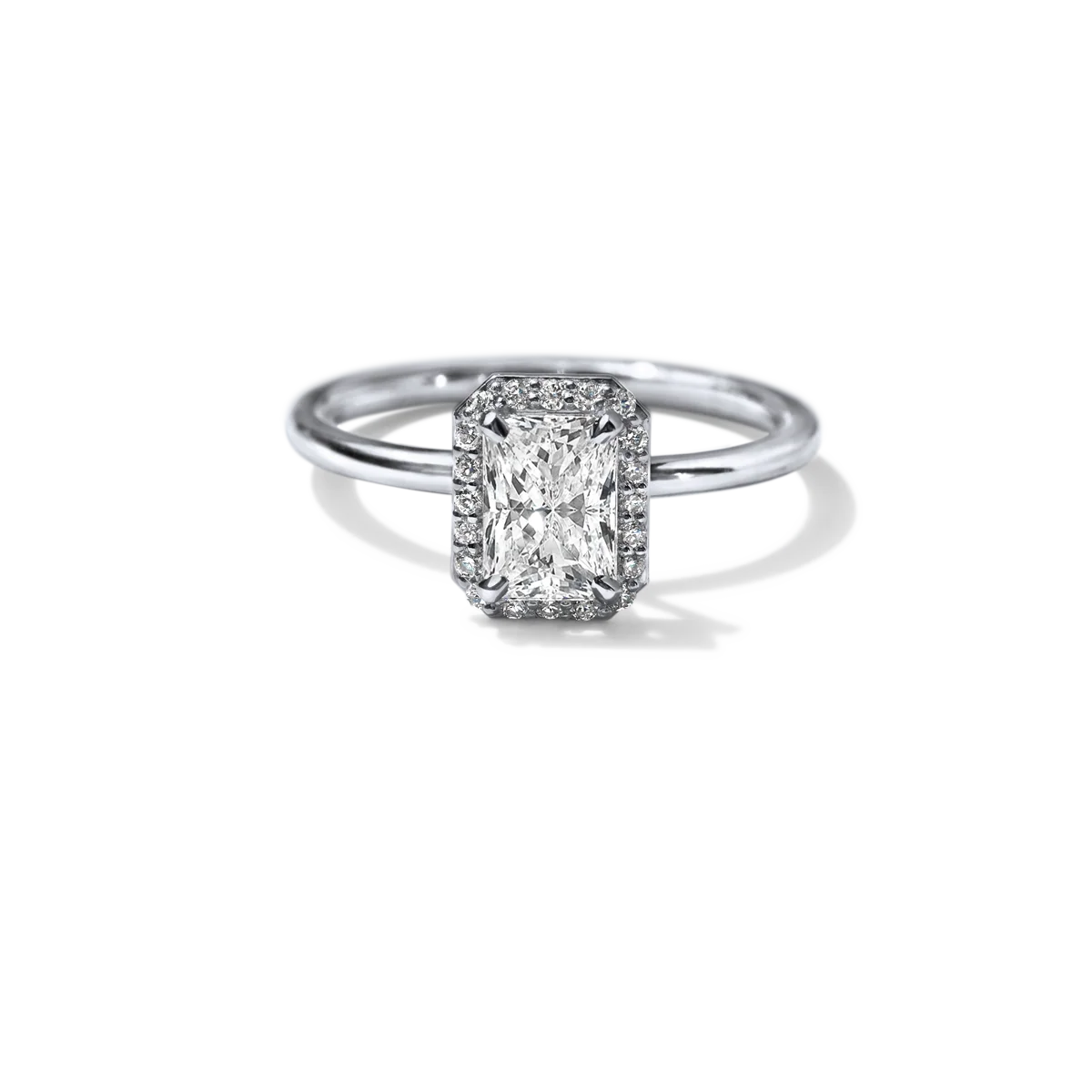 Noémie Halo Pick Your Diamond Shape Engagement Ring - 18K Gold - Image 11