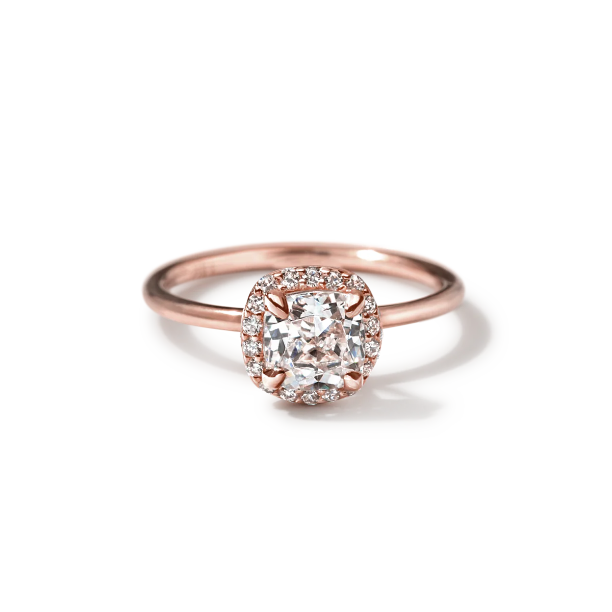 Noémie Halo Pick Your Diamond Shape Engagement Ring - 18K Gold - Image 15