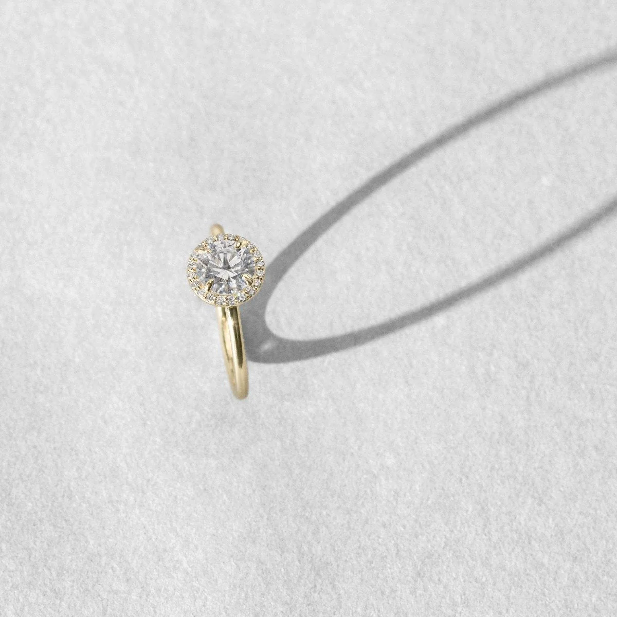 Noémie Halo Pick Your Diamond Shape Engagement Ring - 18K Gold - Image 20