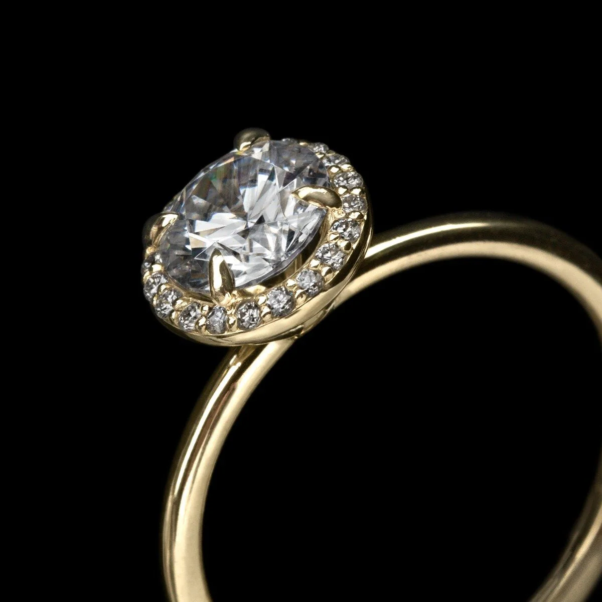 Noémie Halo Pick Your Diamond Shape Engagement Ring - 18K Gold - Image 21
