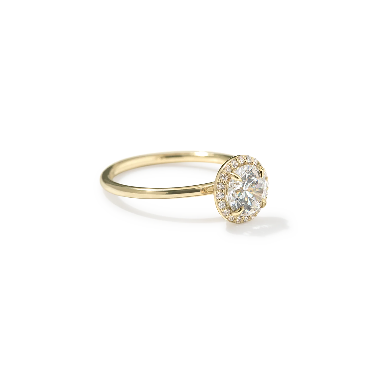 Noémie Halo Pick Your Diamond Shape Engagement Ring - 18K Gold - Image 22