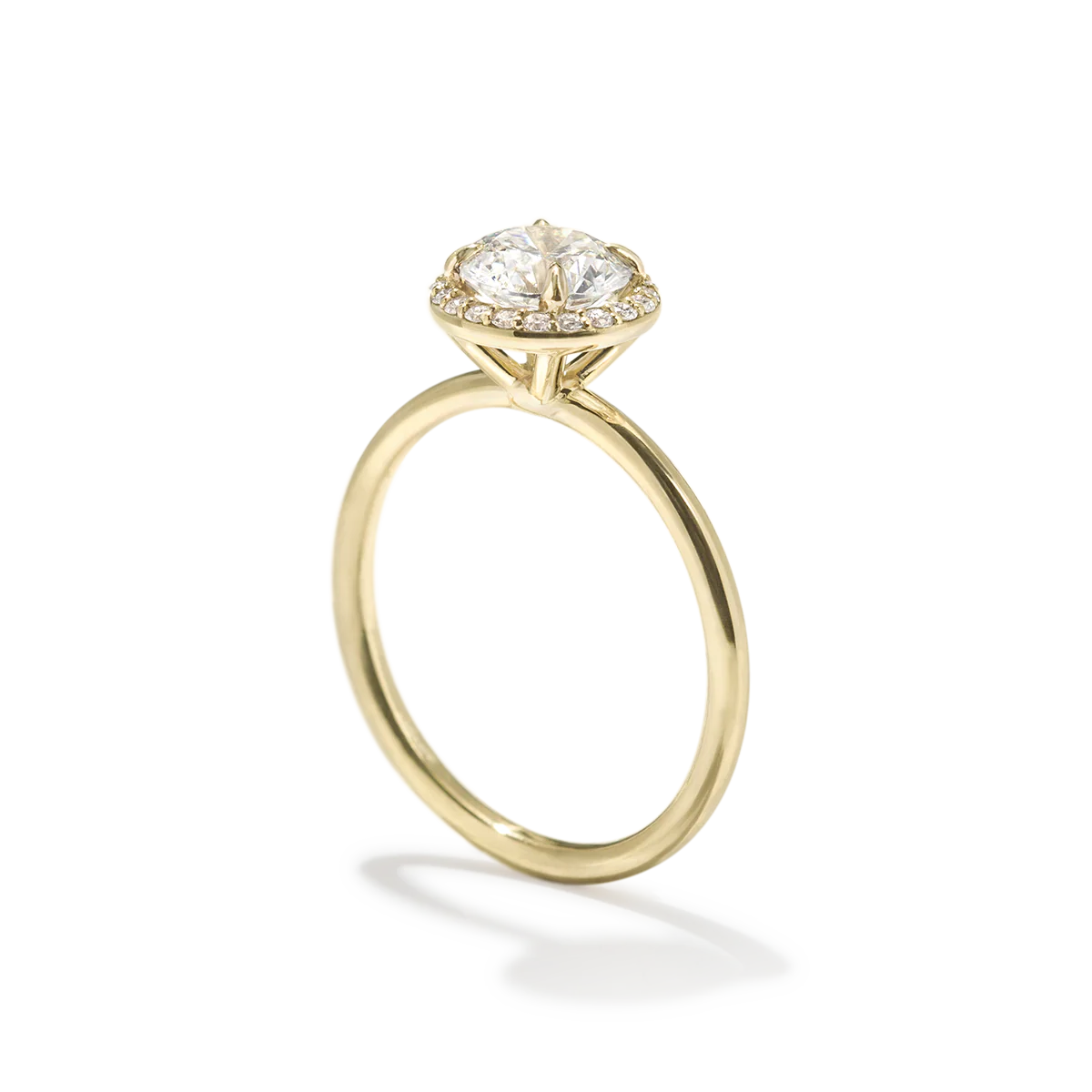 Noémie Halo Pick Your Diamond Shape Engagement Ring - 18K Gold - Image 23