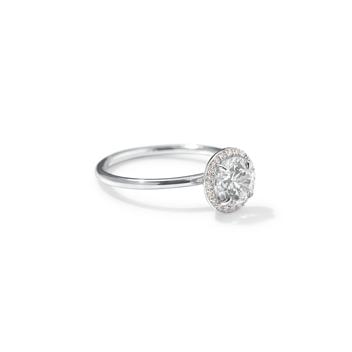 Noémie Halo Pick Your Diamond Shape Engagement Ring - 18K Gold - Image 24