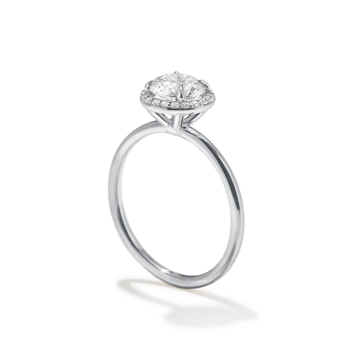 Noémie Halo Pick Your Diamond Shape Engagement Ring - 18K Gold - Image 25