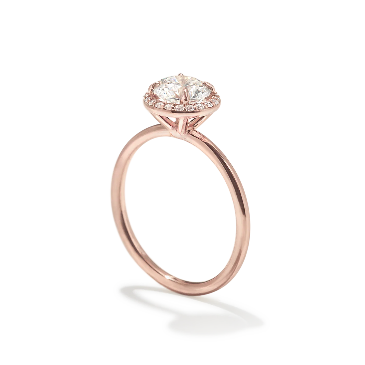 Noémie Halo Pick Your Diamond Shape Engagement Ring - 18K Gold - Image 27