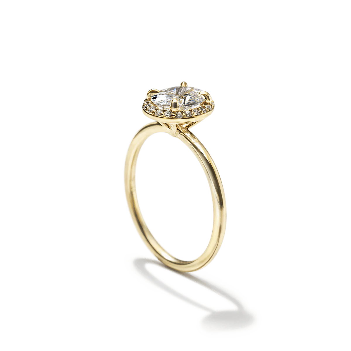 Noémie Halo Pick Your Diamond Shape Engagement Ring - 18K Gold - Image 29