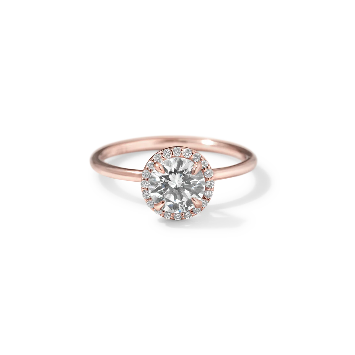 Noémie Halo Pick Your Diamond Shape Engagement Ring - 18K Gold - Image 3