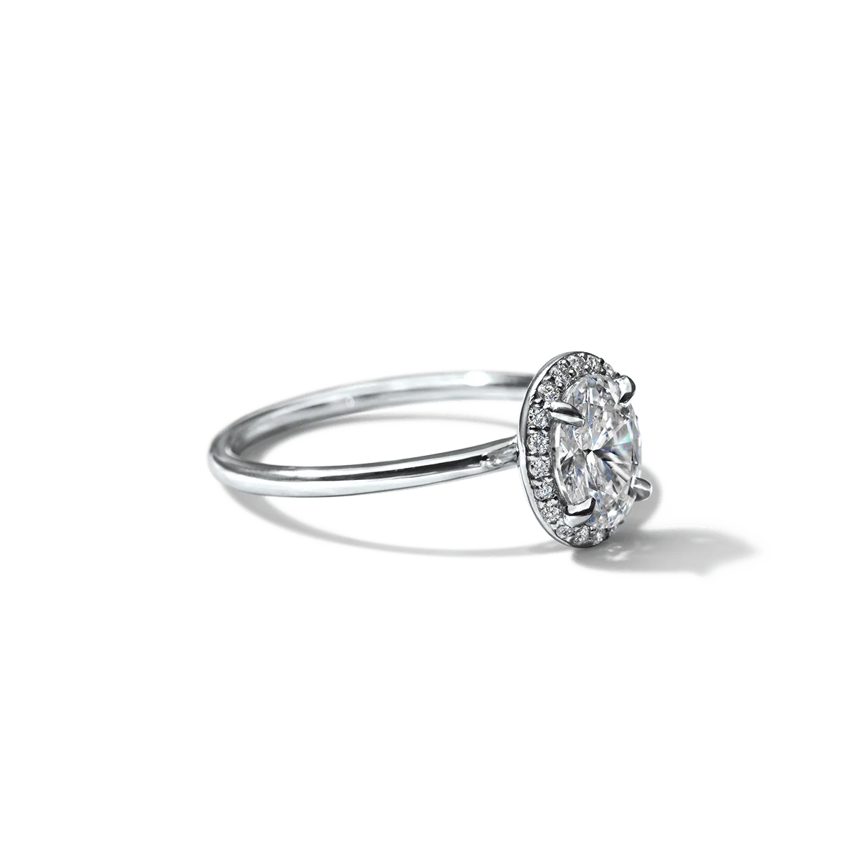 Noémie Halo Pick Your Diamond Shape Engagement Ring - 18K Gold - Image 30