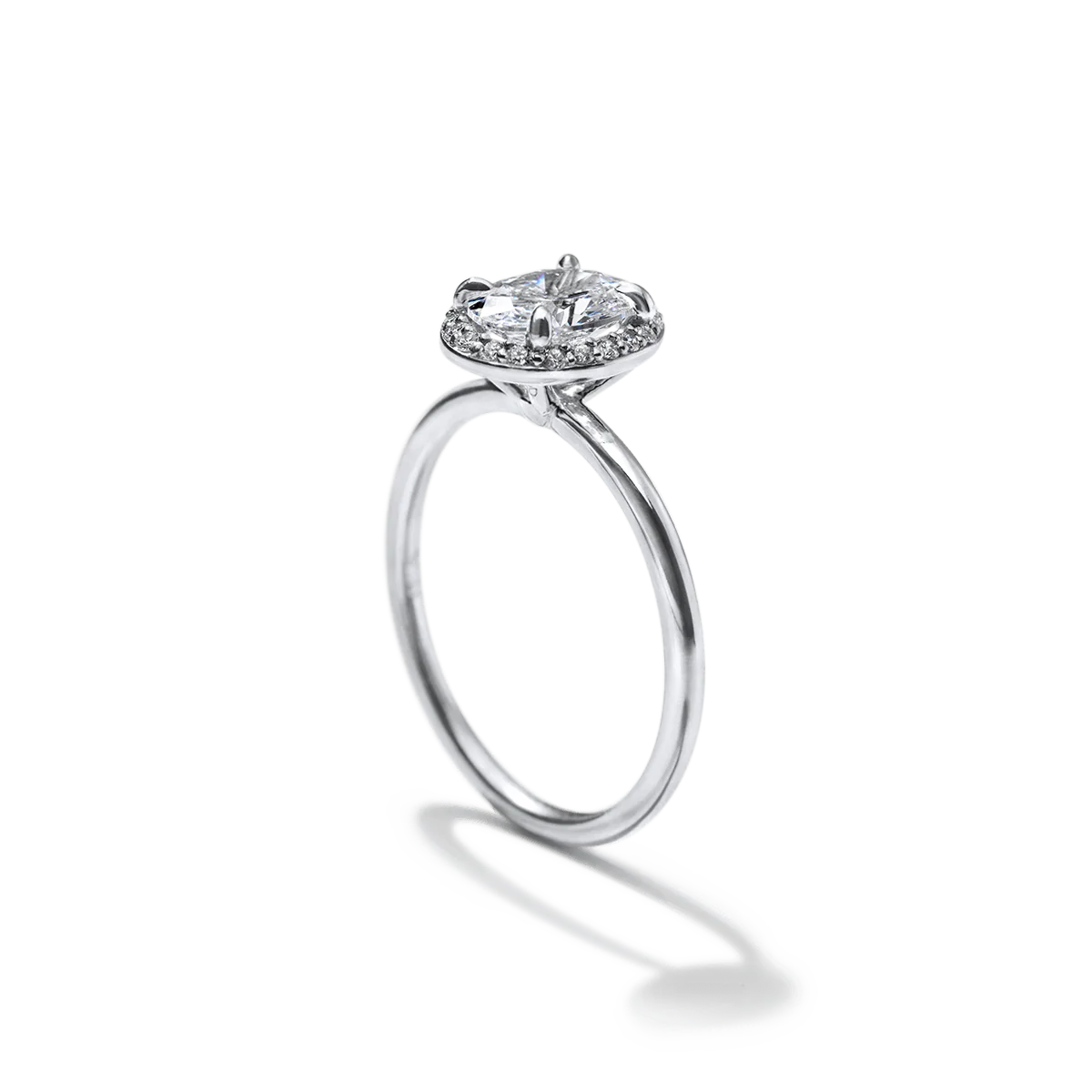 Noémie Halo Pick Your Diamond Shape Engagement Ring - 18K Gold - Image 31
