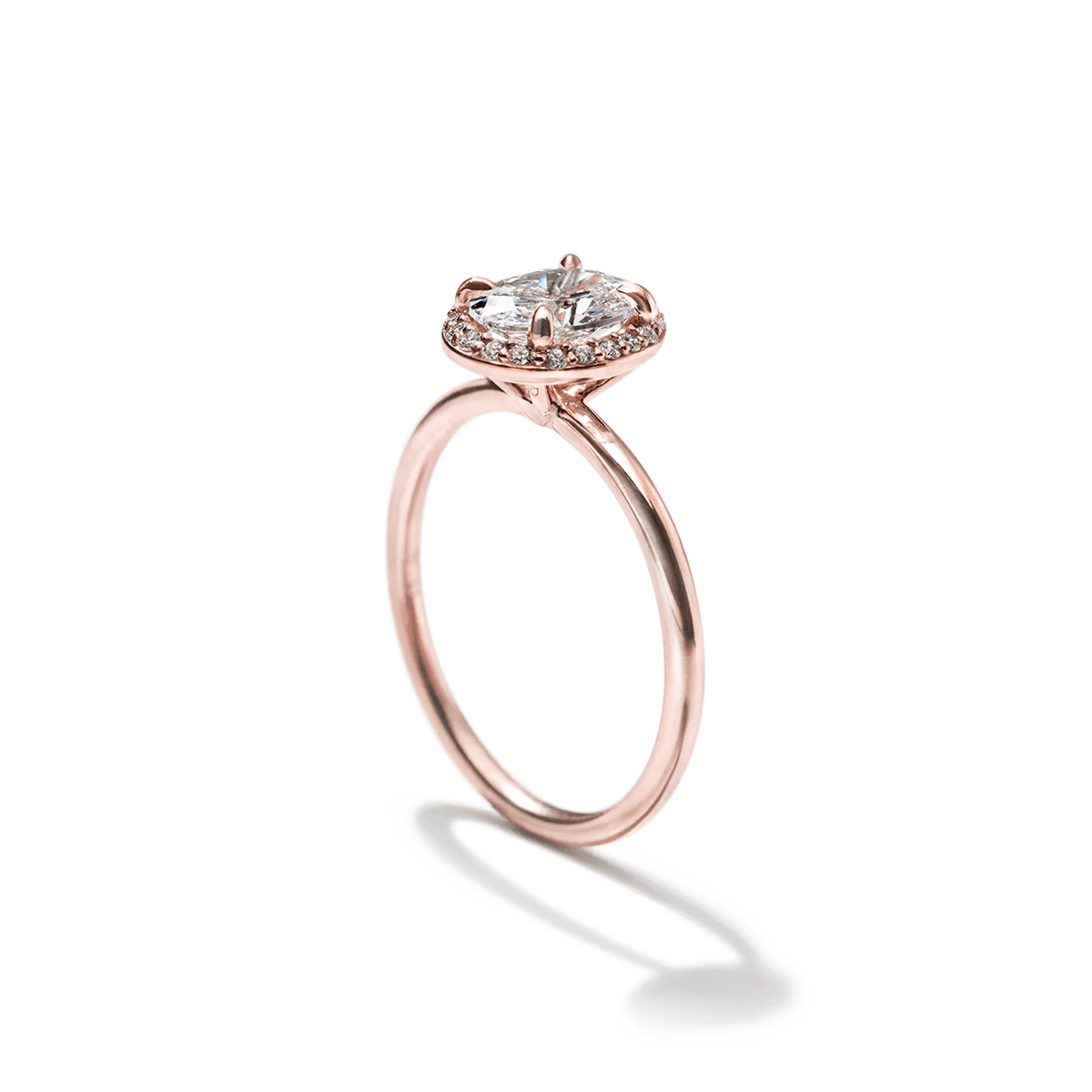 Noémie Halo Pick Your Diamond Shape Engagement Ring - 18K Gold - Image 32