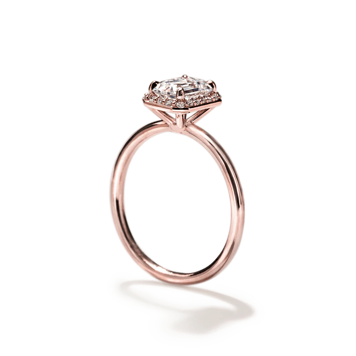 Noémie Halo Pick Your Diamond Shape Engagement Ring - 18K Gold - Image 36