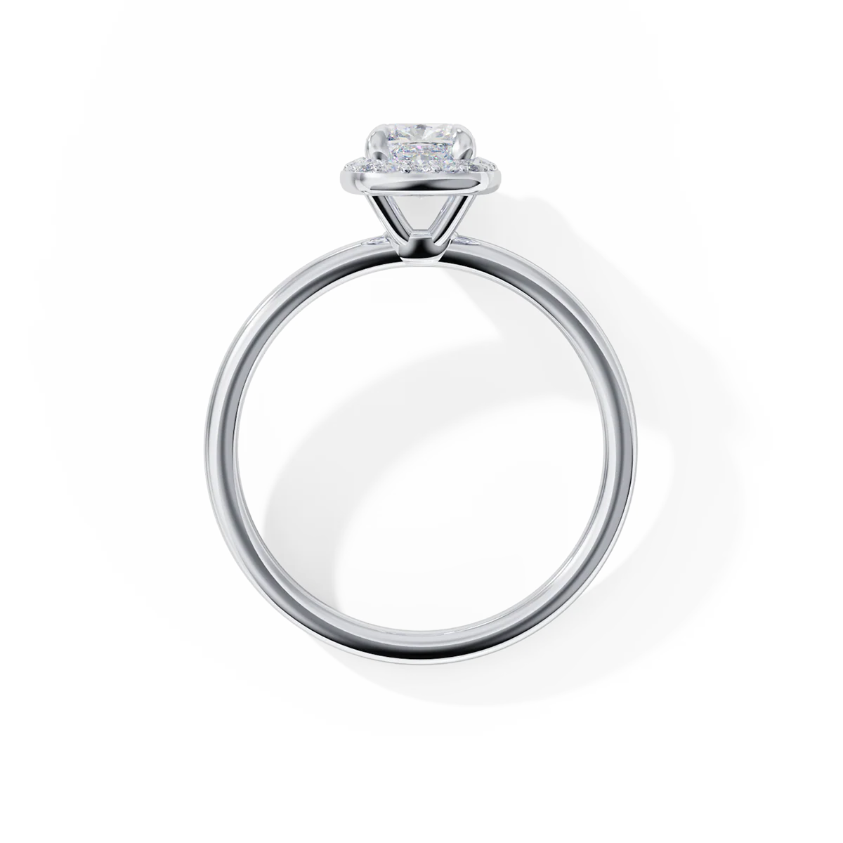 Noémie Halo Pick Your Diamond Shape Engagement Ring - 18K Gold - Image 37