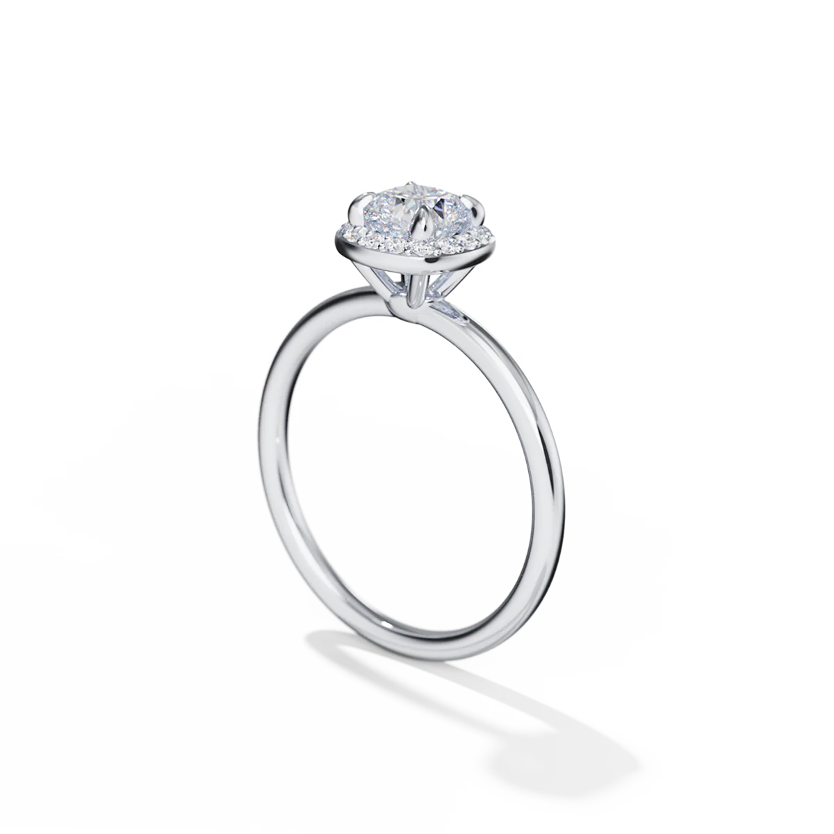 Noémie Halo Pick Your Diamond Shape Engagement Ring - 18K Gold - Image 38