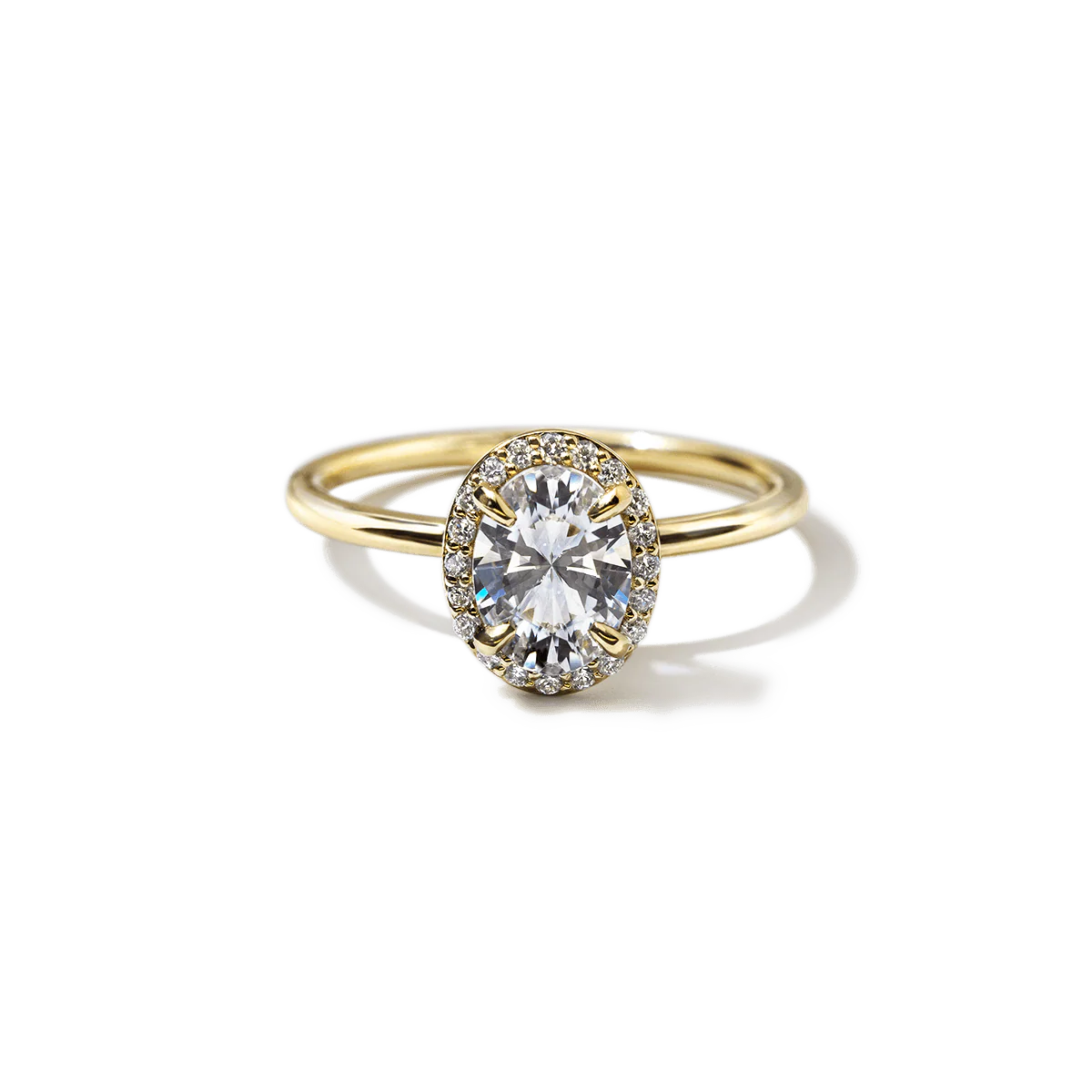 Noémie Halo Pick Your Diamond Shape Engagement Ring - 18K Gold - Image 7