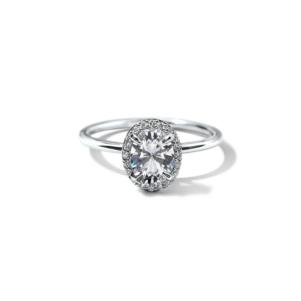 Noémie Halo Pick Your Diamond Shape Engagement Ring - 18K Gold - Image 8
