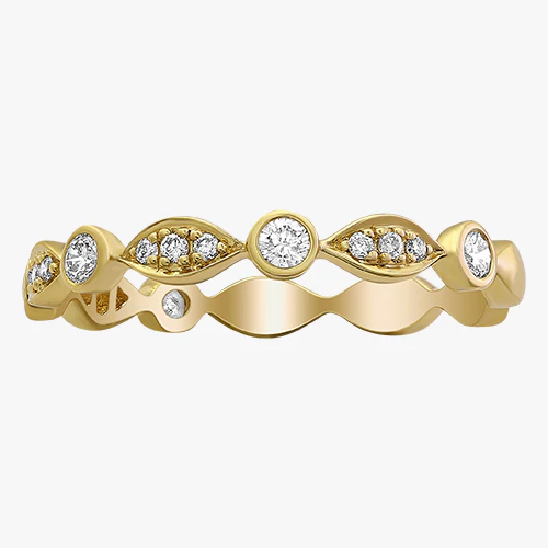 Vintage Inspired Diamond Band - 18K Gold | VS Clarity Natural Diamonds - Image 5